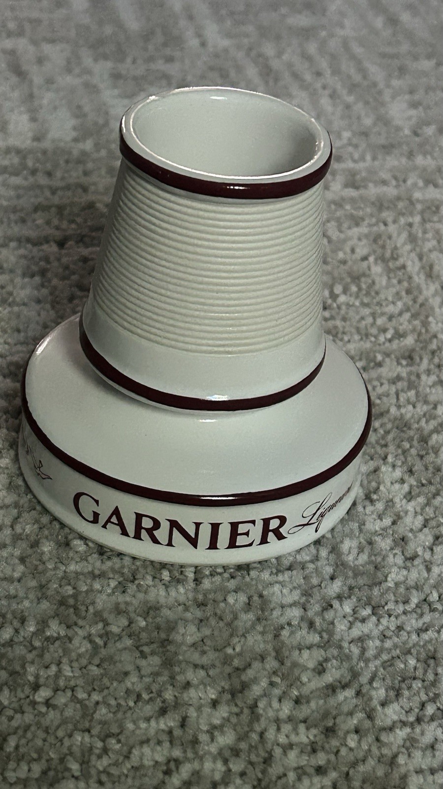 Vintage French Porcelain Match Striker Labeled Garnier Vintage French Porcelain Match Striker Labeled Garnier