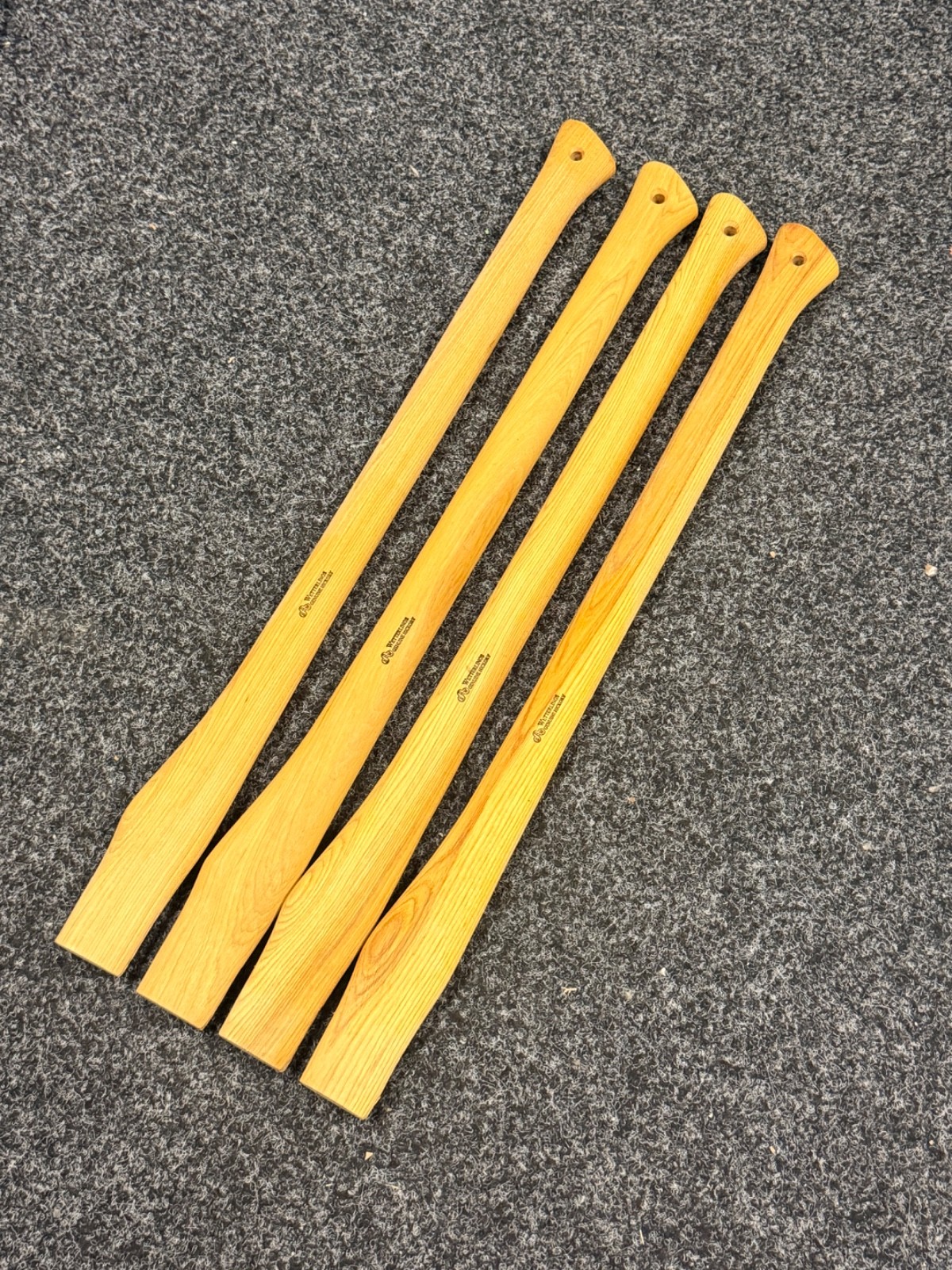 4x NOS Wetterlings Genuine Hickory Axe Handles Splitting Axe 76cm Swedish Vintag 4x NOS Wetterlings Genuine Hickory Axe Handles Splitting Axe 76cm Swedish Vintag