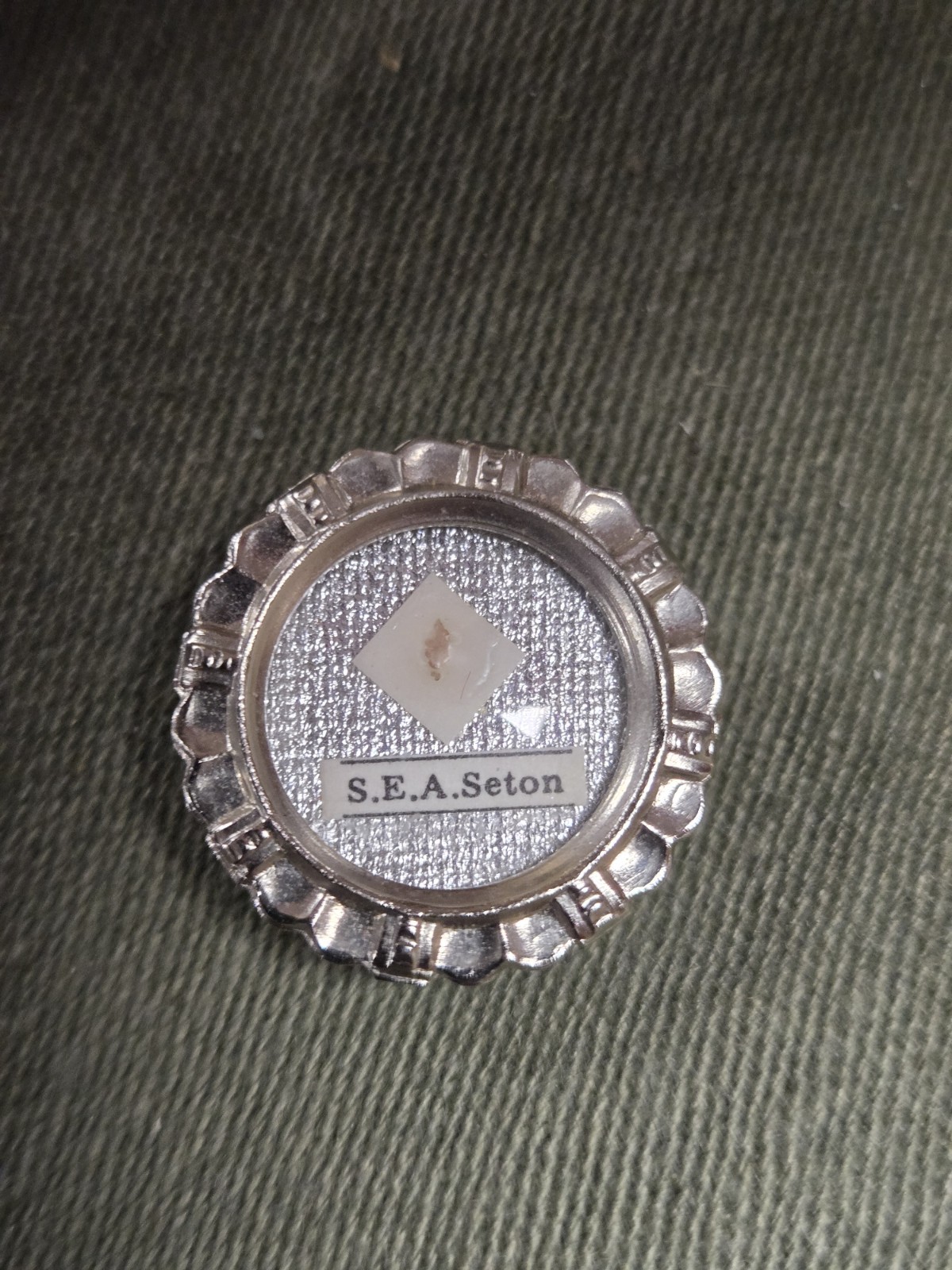 Nice Old Vintage S.E.A St Elizabeth Ann Seton Relic Reliquary Pendant Charm Fob Nice Old Vintage S.E.A St Elizabeth Ann Seton Relic Reliquary Pendant Charm Fob