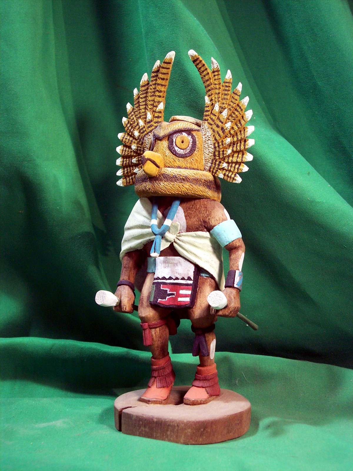 Hopi Kachina Doll - Mongwa, the Owl Kachina, by Philbert Poleyestewa - Gorgeous