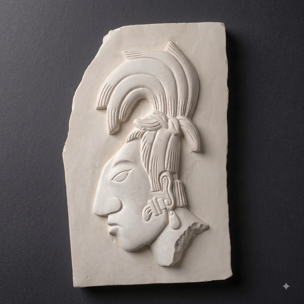 Mayan King Pakal Plaque Reproduction Wall Bas-Relief Pacal Look Art Sculpture Mayan King Pakal Plaque Reproduction Wall Bas-Relief Pacal Look Art Sculpture