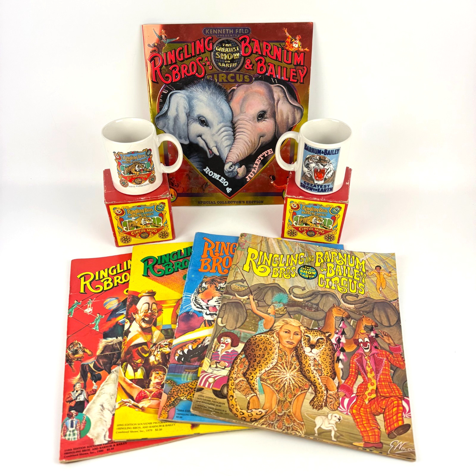 Vintage Ringling Bros and Barnum & Bailey Circus Memorabilia Lot 1970s - 1990s Vintage Ringling Bros and Barnum & Bailey Circus Memorabilia Lot 1970s - 1990s