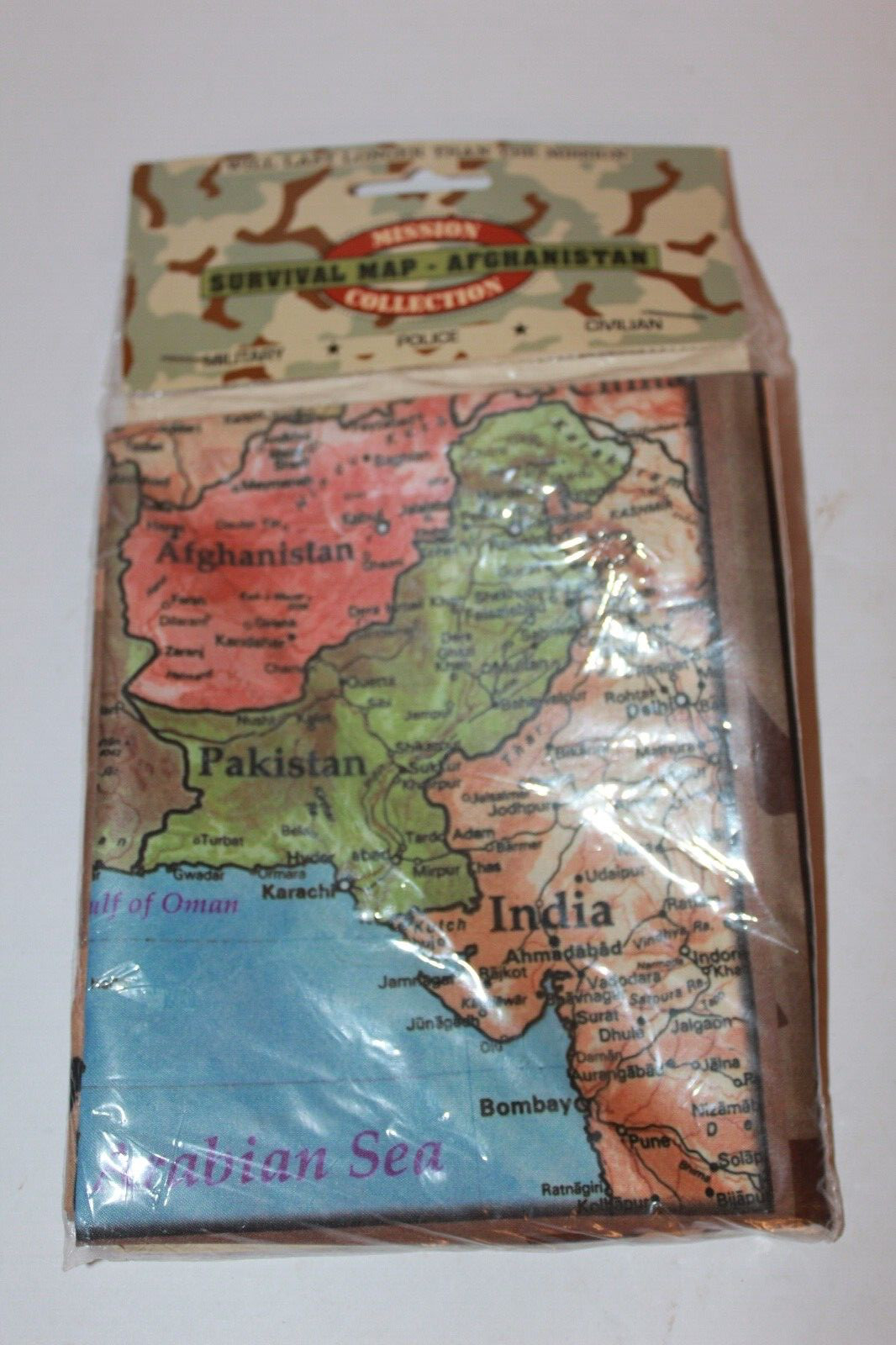 NEW Operation Enduring Freedom Afghanistan Survival Map Flag 38" x 27" NEW Operation Enduring Freedom Afghanistan Survival Map Flag 38" x 27"