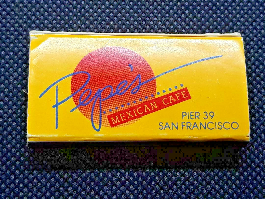Vtg 1980's Pepe's Mexican Cafe Restaurant Matchbox Matches Pier 39 San Francisco Vtg 1980's Pepe's Mexican Cafe Restaurant Matchbox Matches Pier 39 San Francisco
