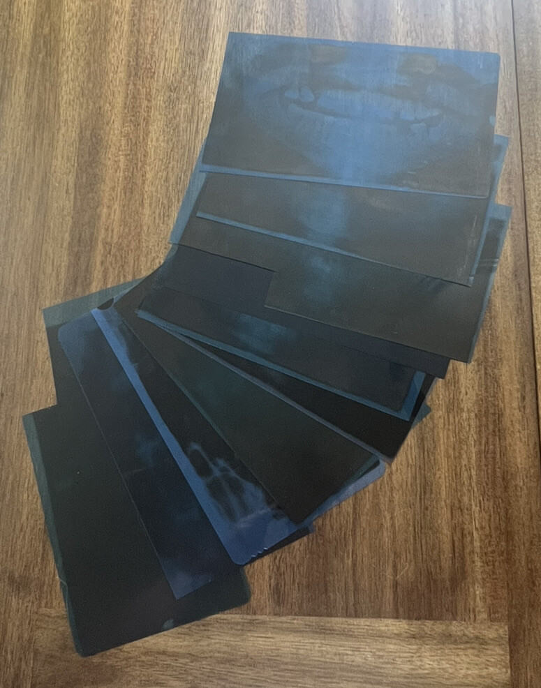 10 Dental Panoramic X-rays Developed Film Lot - Halloween Dentistry Dentist