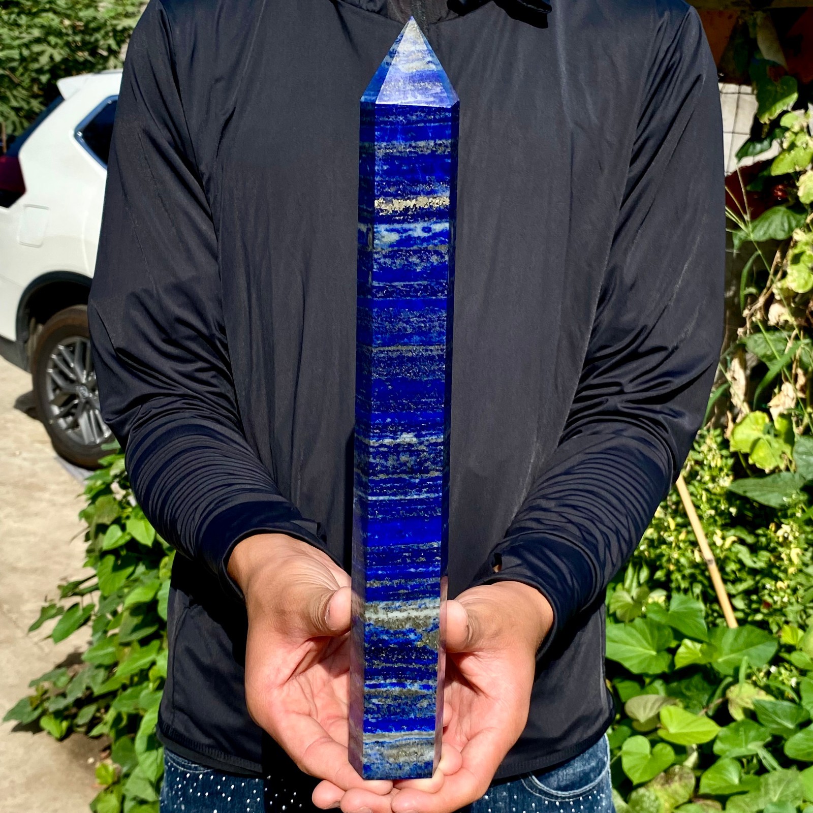 2.99LB Natural lapis lazuli crystal obelisk quartz crystal energy column 2.99LB Natural lapis lazuli crystal obelisk quartz crystal energy column