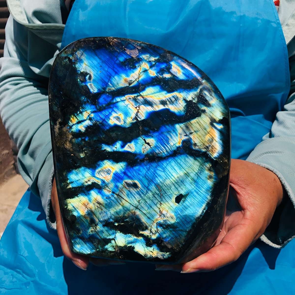 7.32LB Natural Labradorite Quartz Crystal Freeform Mineral Specimen Reiki Heals 7.32LB Natural Labradorite Quartz Crystal Freeform Mineral Specimen Reiki Heals