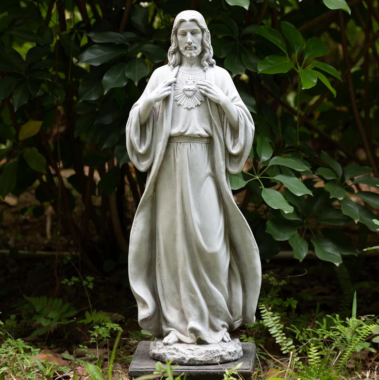 Cat Large Catholic Jesus BC 24.5" H Jesus Statue, Sacred of Christ Statue, Heart Cat Large Catholic Jesus BC 24.5" H Jesus Statue, Sacred of Christ Statue, Heart