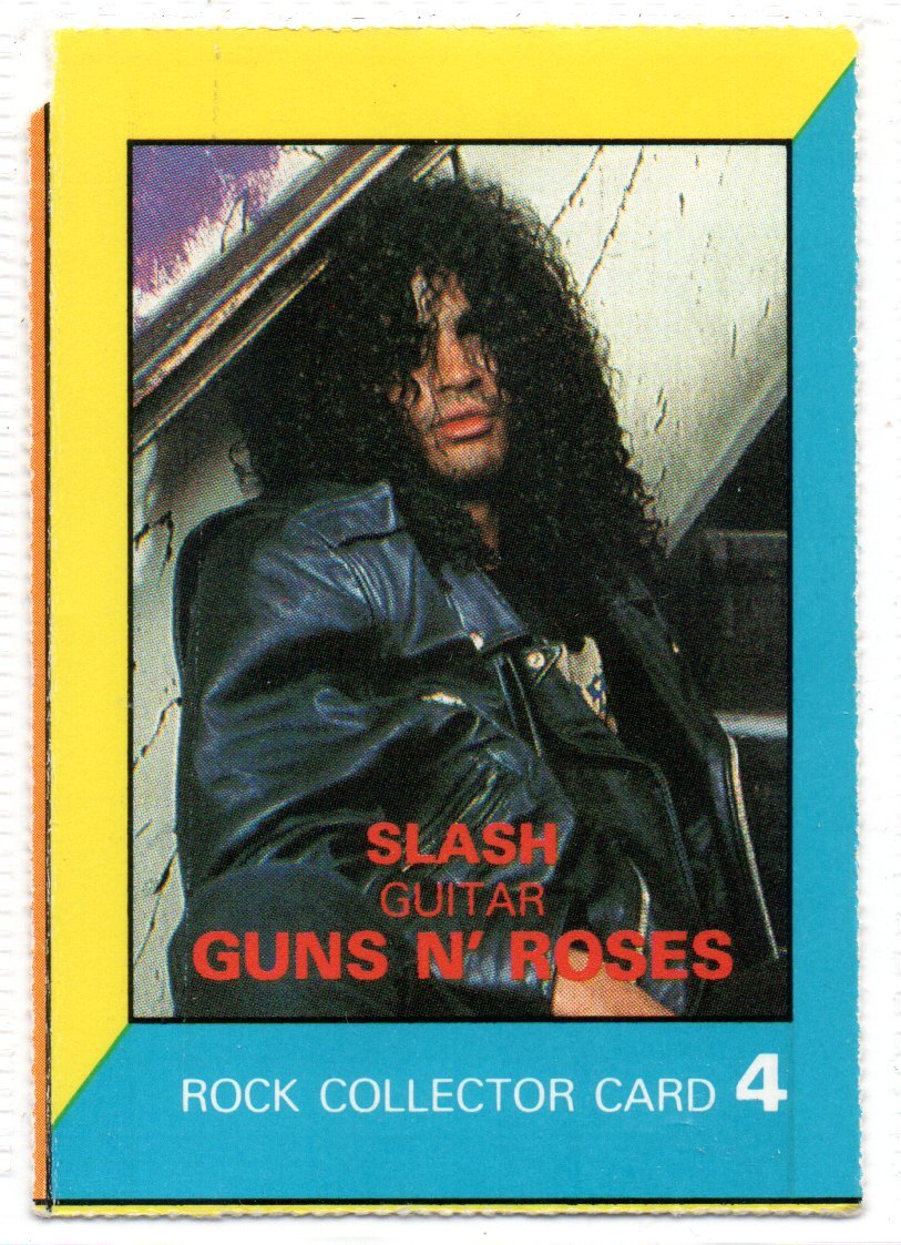 GUNS N' ROSES SLASH ROCK COLLECTOR Trading Card #4 / RARE GUNS N' ROSES SLASH ROCK COLLECTOR Trading Card #4 / RARE