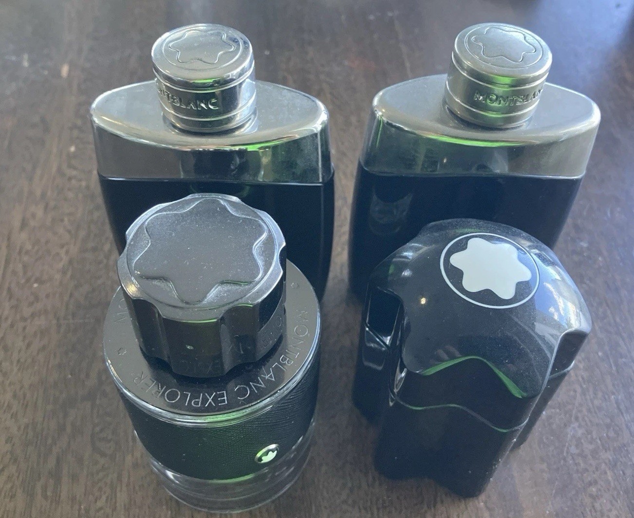 Lot of FOUR Empty Montblanc Perfume Bottles Lot of FOUR Empty Montblanc Perfume Bottles