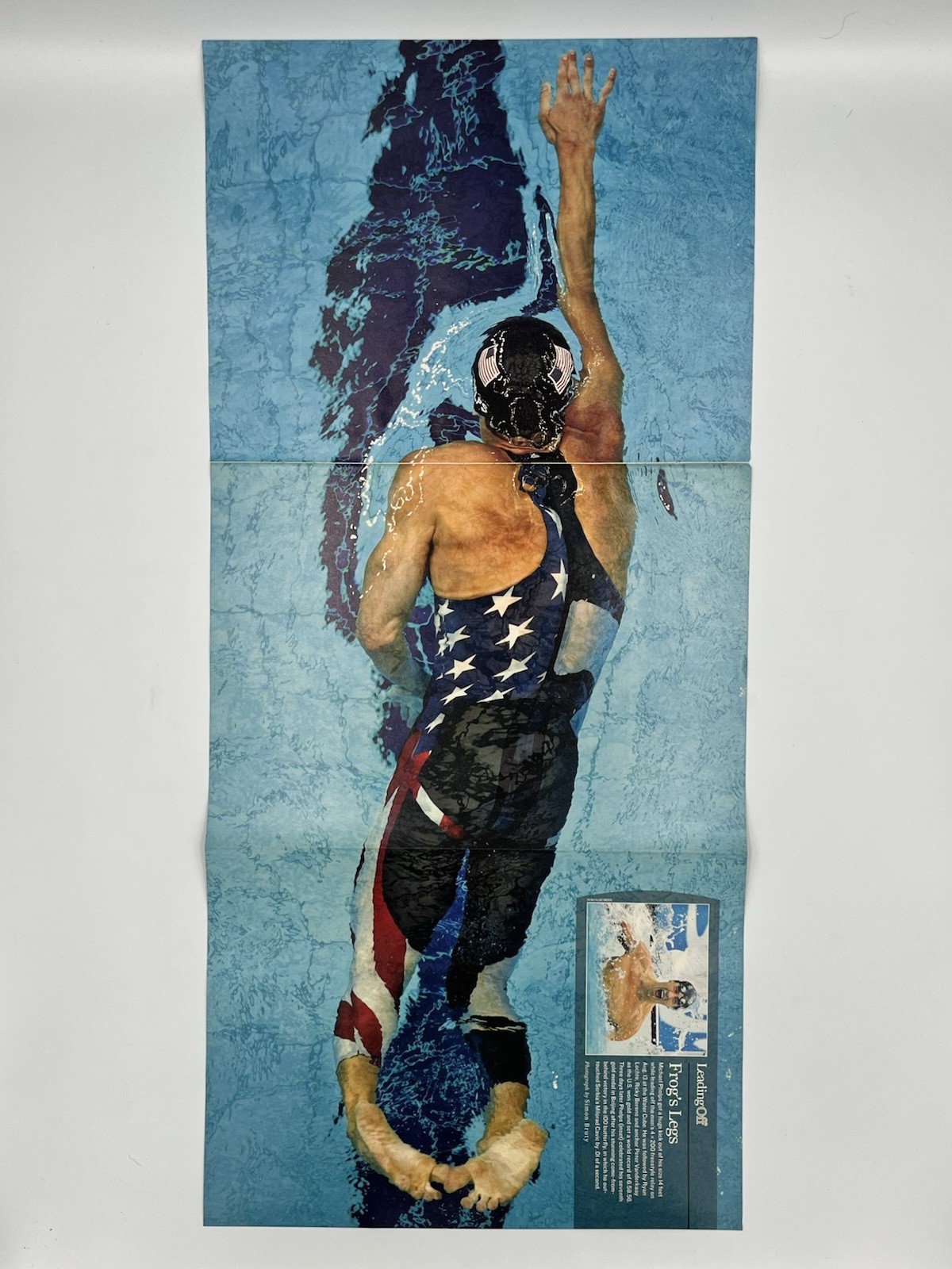 2008 Magazine Triple Page Foldout Michael Phelps Olympic Swimming Gold Medalist 2008 Magazine Triple Page Foldout Michael Phelps Olympic Swimming Gold Medalist