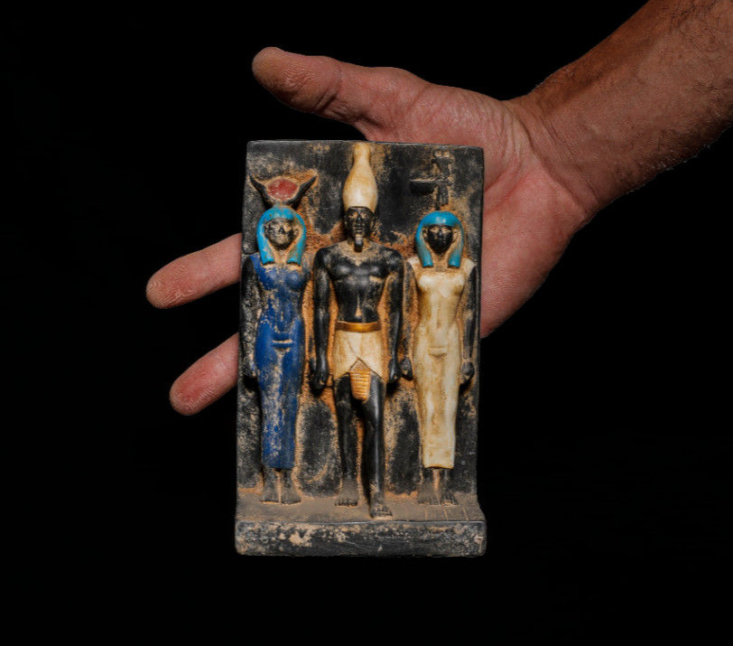 W7 - Authentic Ancient Egyptian Antiques Menkaure Triad Hieroglyphic Artifact BC W7 - Authentic Ancient Egyptian Antiques Menkaure Triad Hieroglyphic Artifact BC