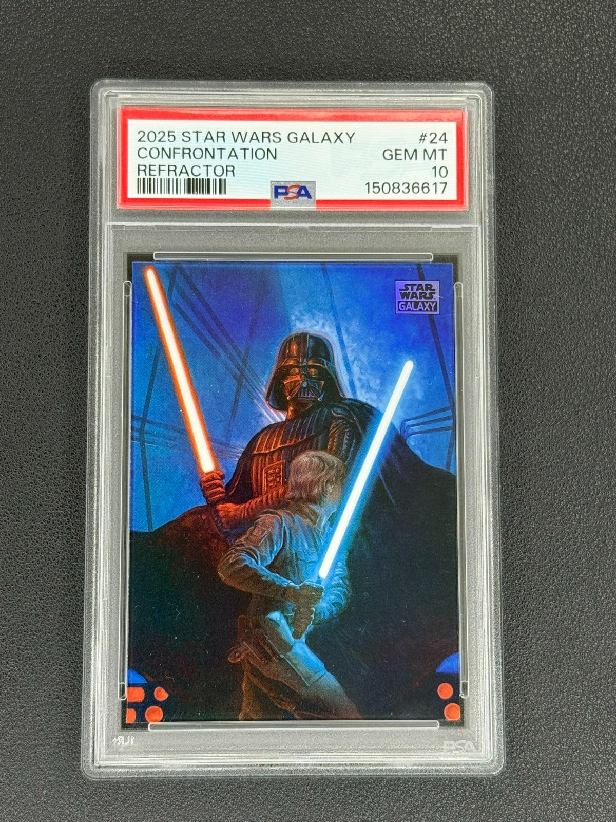 2025 Star Wars Galaxy - CONFRONTATION #24 - Refractor PSA 10 MA01 2025 Star Wars Galaxy - CONFRONTATION #24 - Refractor PSA 10 MA01