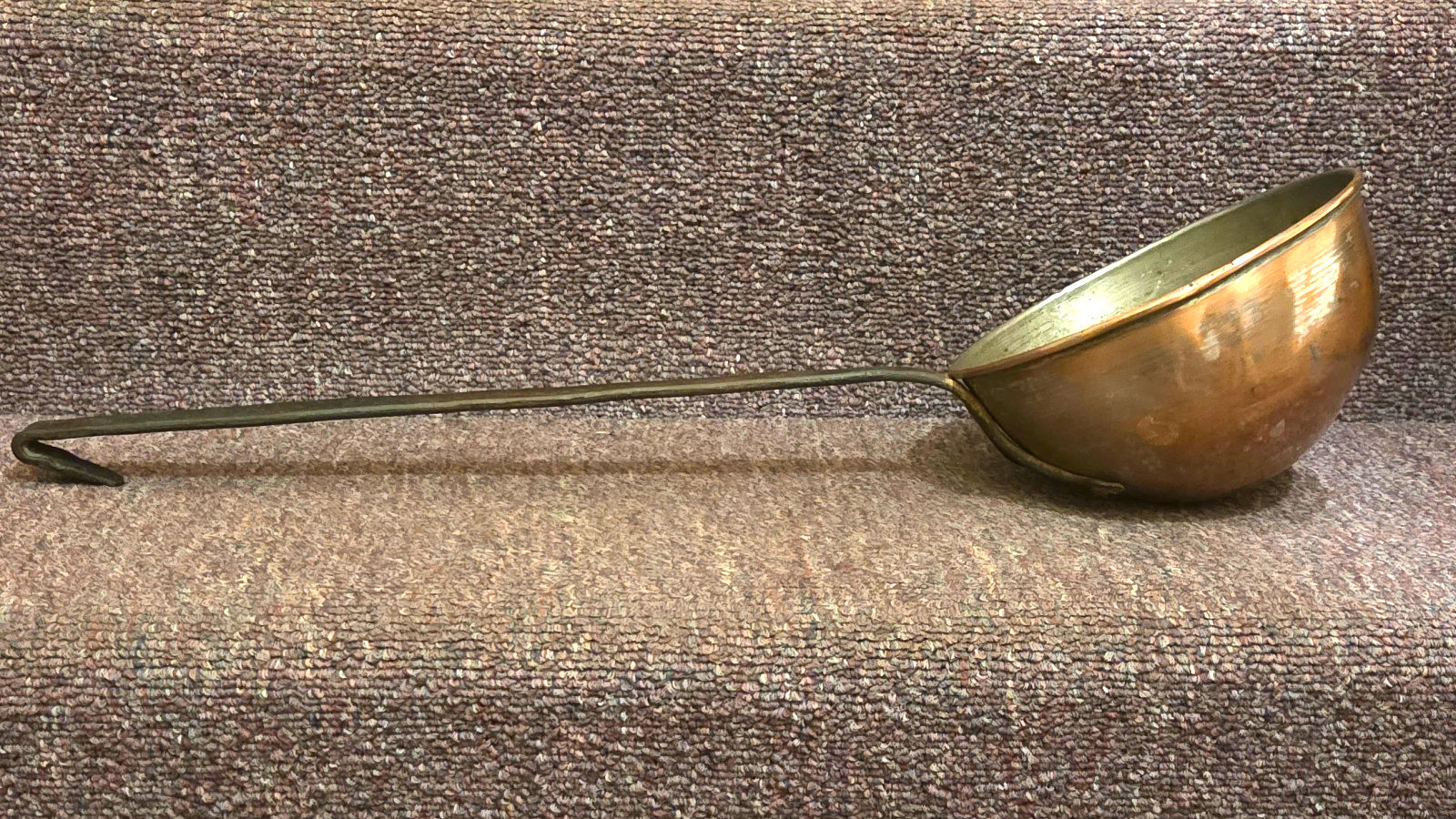 Antique 19th Century Hand Forged 20" Copper Cauldron Ladle Tin Lined Iron Handle Antique 19th Century Hand Forged 20" Copper Cauldron Ladle Tin Lined Iron Handle