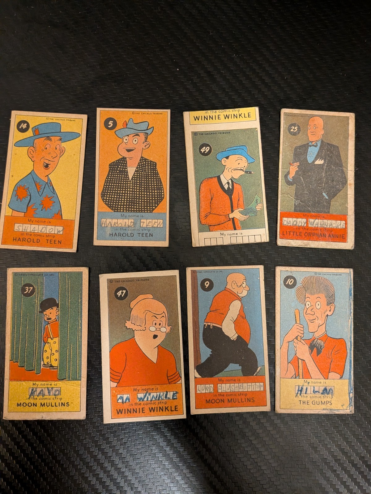Vintage 1930s James O. Welch Sugar Daddy Comic Character Cards Lot (8) Rare Vintage 1930s James O. Welch Sugar Daddy Comic Character Cards Lot (8) Rare