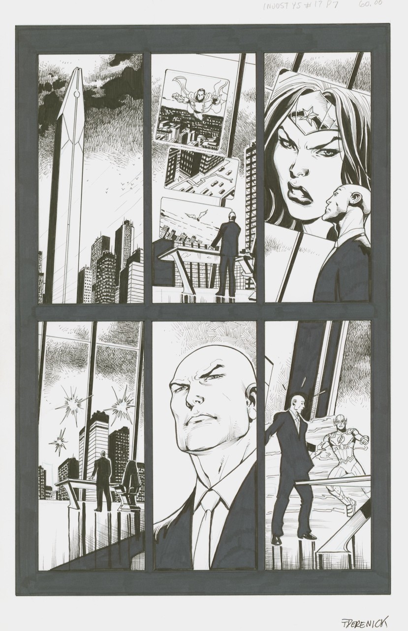 JLA Injustice Gods Among Us Tom Dernick Original Art Shazam Wonder Woman Flash JLA Injustice Gods Among Us Tom Dernick Original Art Shazam Wonder Woman Flash