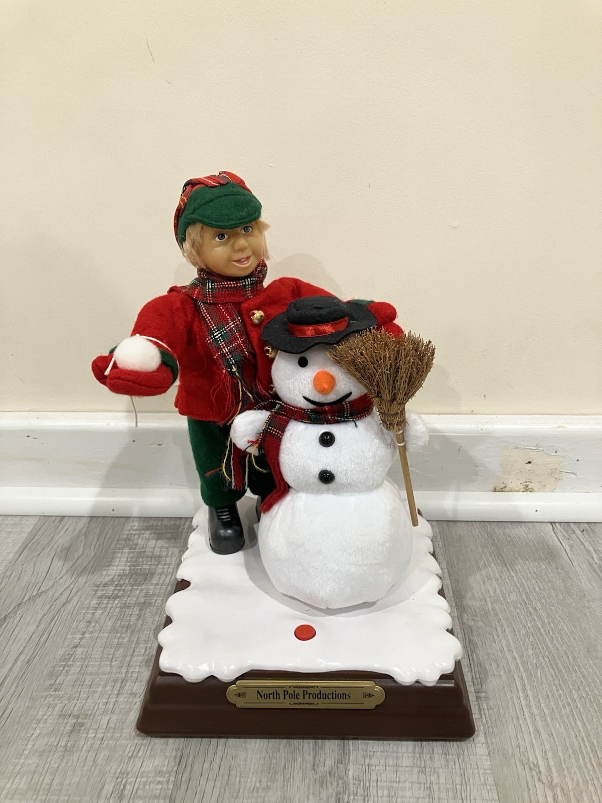 RARE Gemmy North Pole Productions Boy with Snowman Scene Frosty The Snowman RARE Gemmy North Pole Productions Boy with Snowman Scene Frosty The Snowman