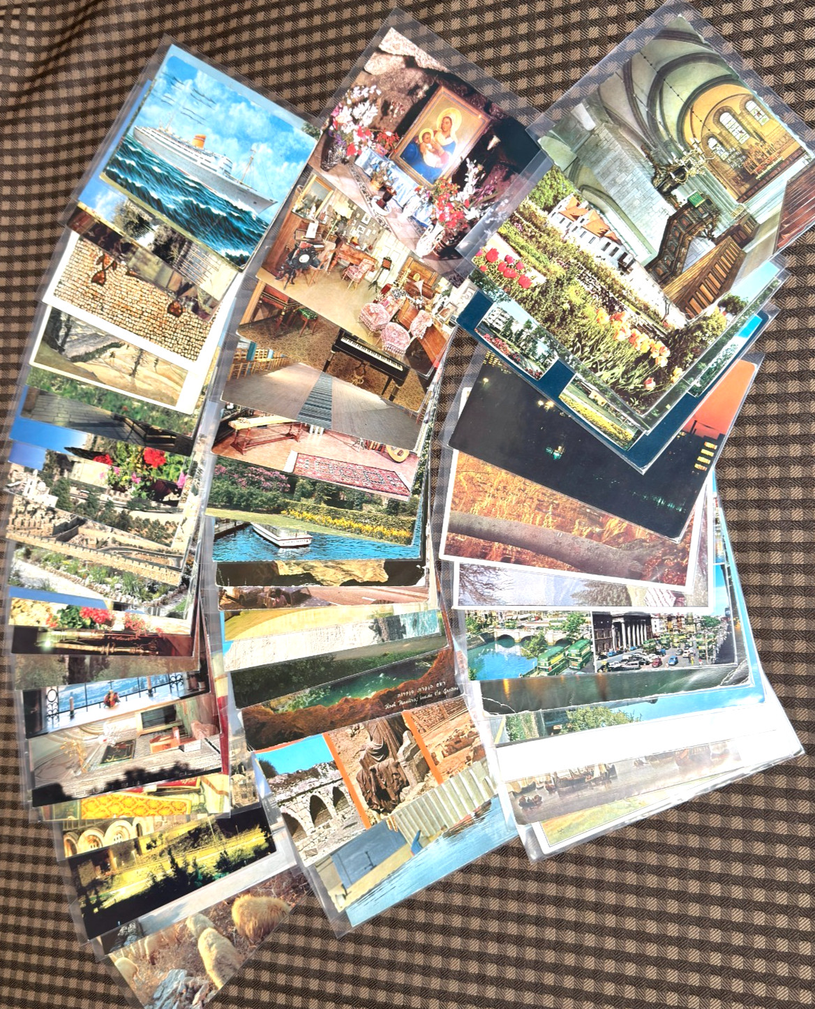 55 Various Foreign Continental Size Postcards Buildings Landscapes Nautical