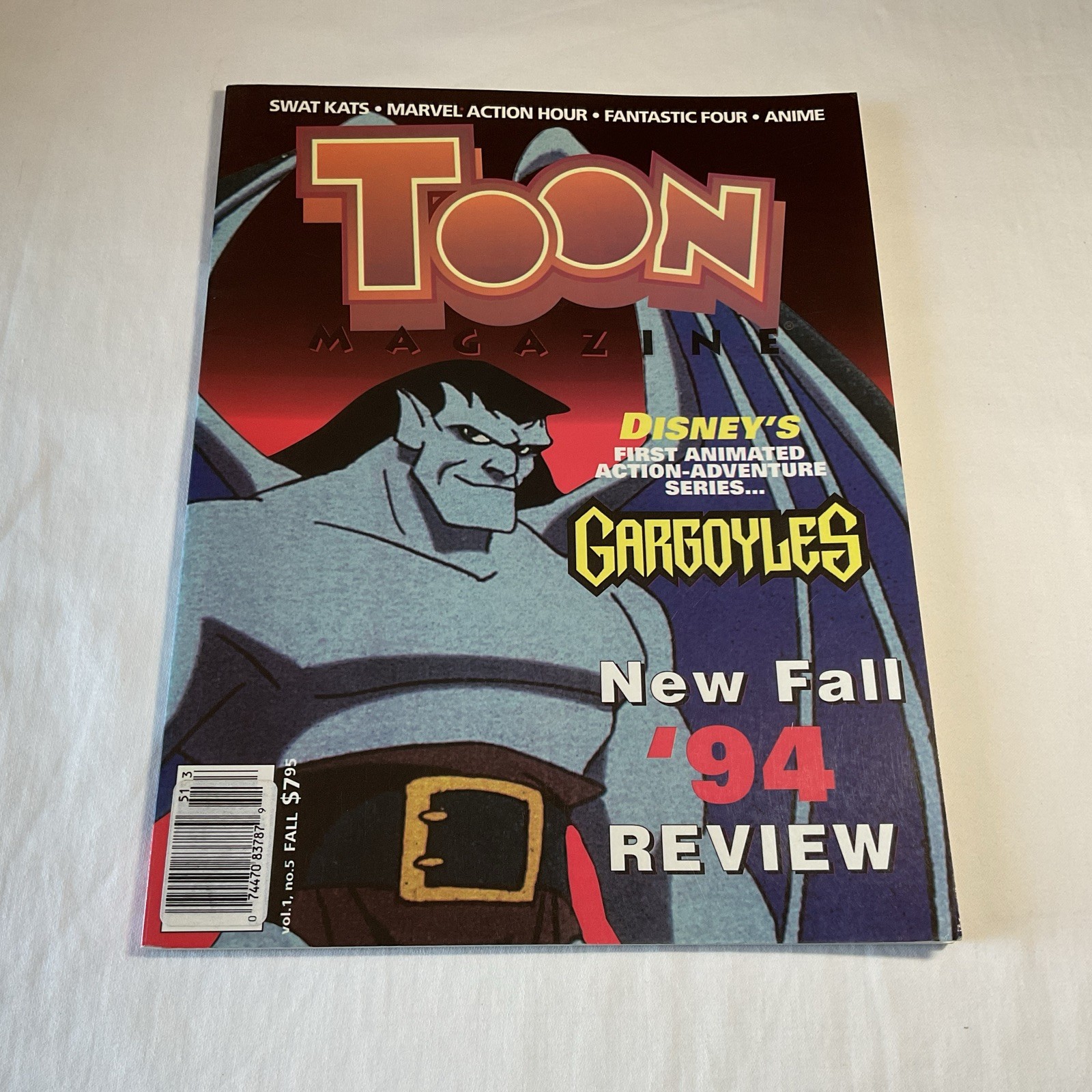 TOON Magazine Fall 1994 Vol 1 No 5 Disneys Gargoyles Fantastic Four Gatchaman VG