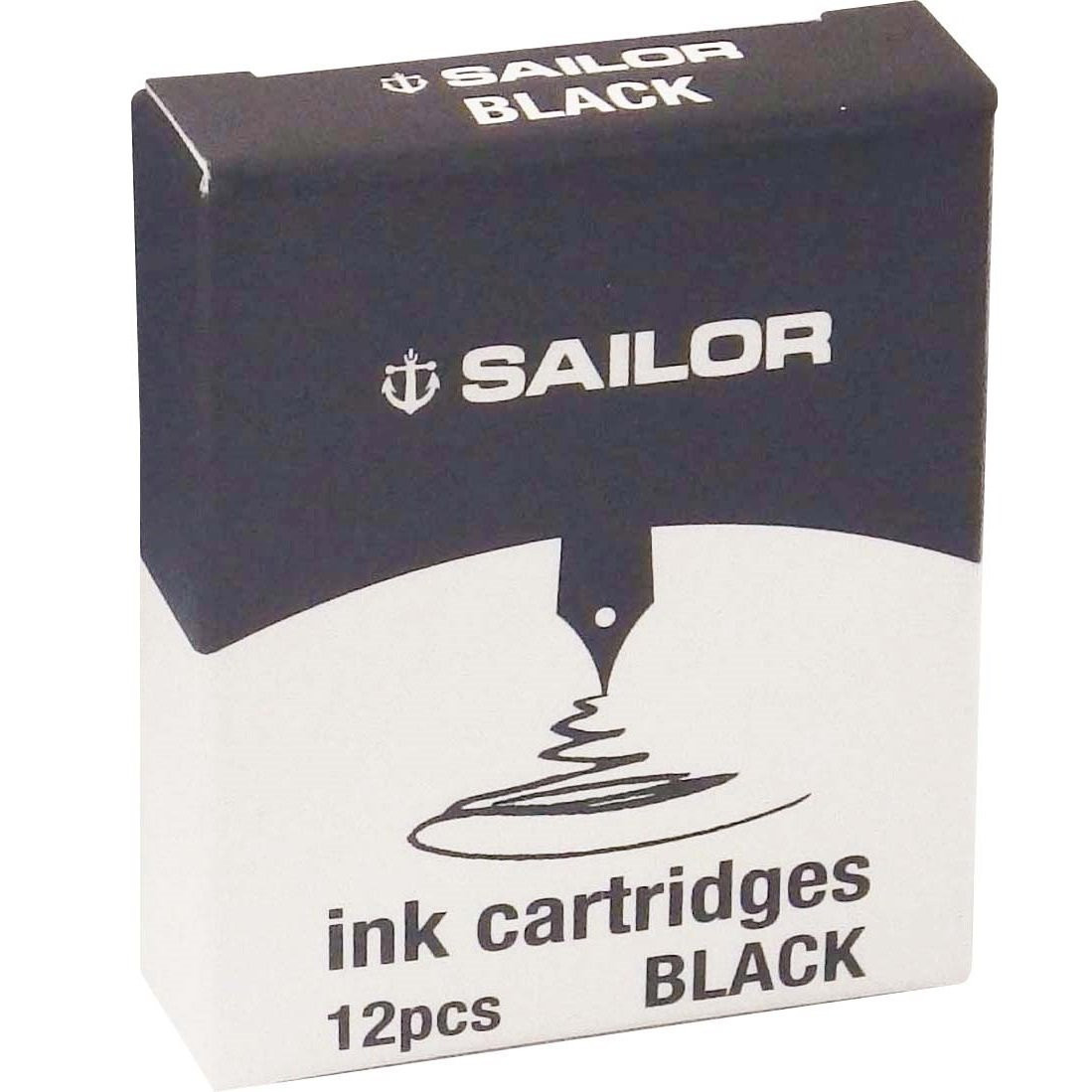 Sailor Jentle Black Ink Cartridge 12 Count Refill for Fountain Pens Sailor Jentle Black Ink Cartridge 12 Count Refill for Fountain Pens