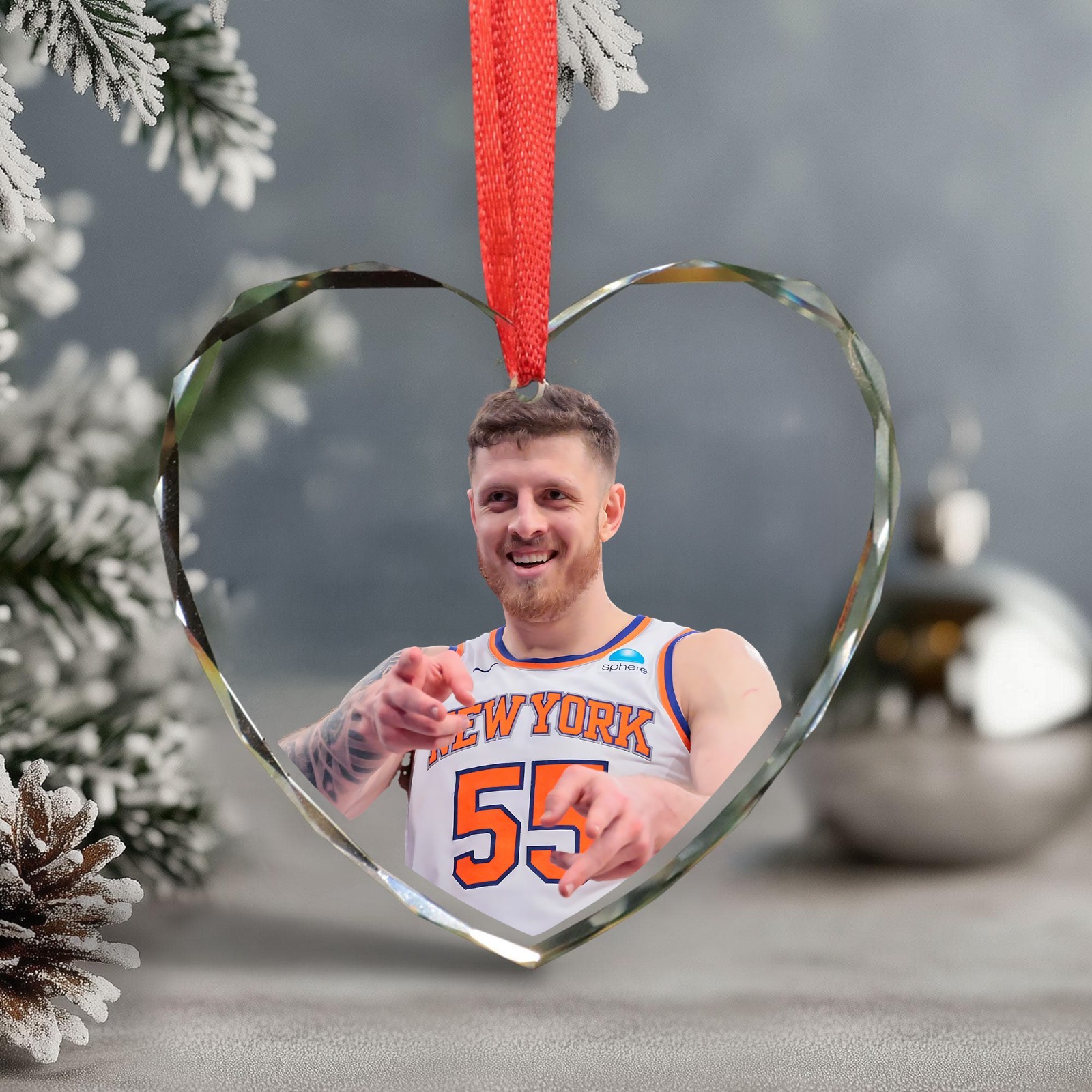 Isaiah Hartenstein Christmas Ornament, Celebrity Fan Holiday Gift