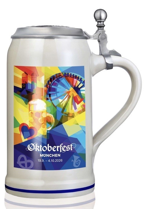 Munich Oktoberfest 2026 Official Beer Stein w Pewter Lid - Brand New In Box Munich Oktoberfest 2026 Official Beer Stein w Pewter Lid - Brand New In Box