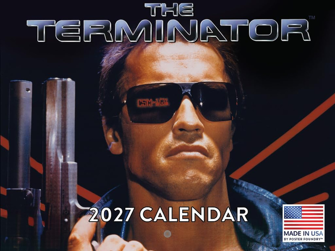 Terminator Calendar 2027 Movie Memorabilia Monthly Wall Calender 12 Month |