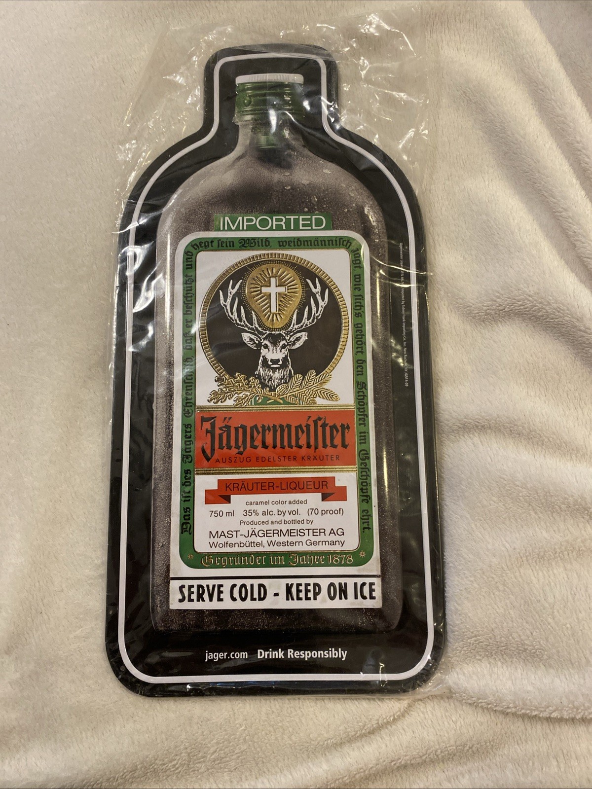 Jagermeister Liqueur 15 x 7.5 in Vintage Novelty Metal Sign New Jagermeister Liqueur 15 x 7.5 in Vintage Novelty Metal Sign New