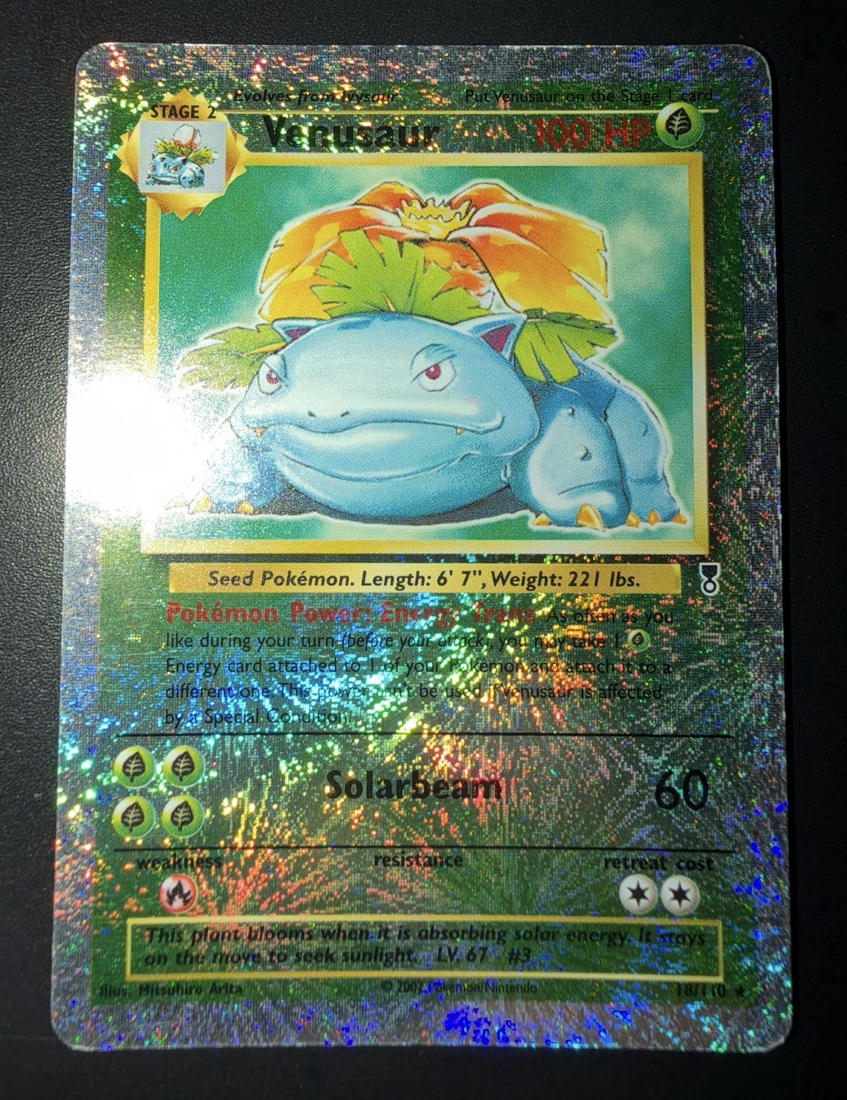 2002 POKEMON TCG LEGENDARY COLLECTION #18/110 VENUSAUR REVERSE HOLO LP 2002 POKEMON TCG LEGENDARY COLLECTION #18/110 VENUSAUR REVERSE HOLO LP