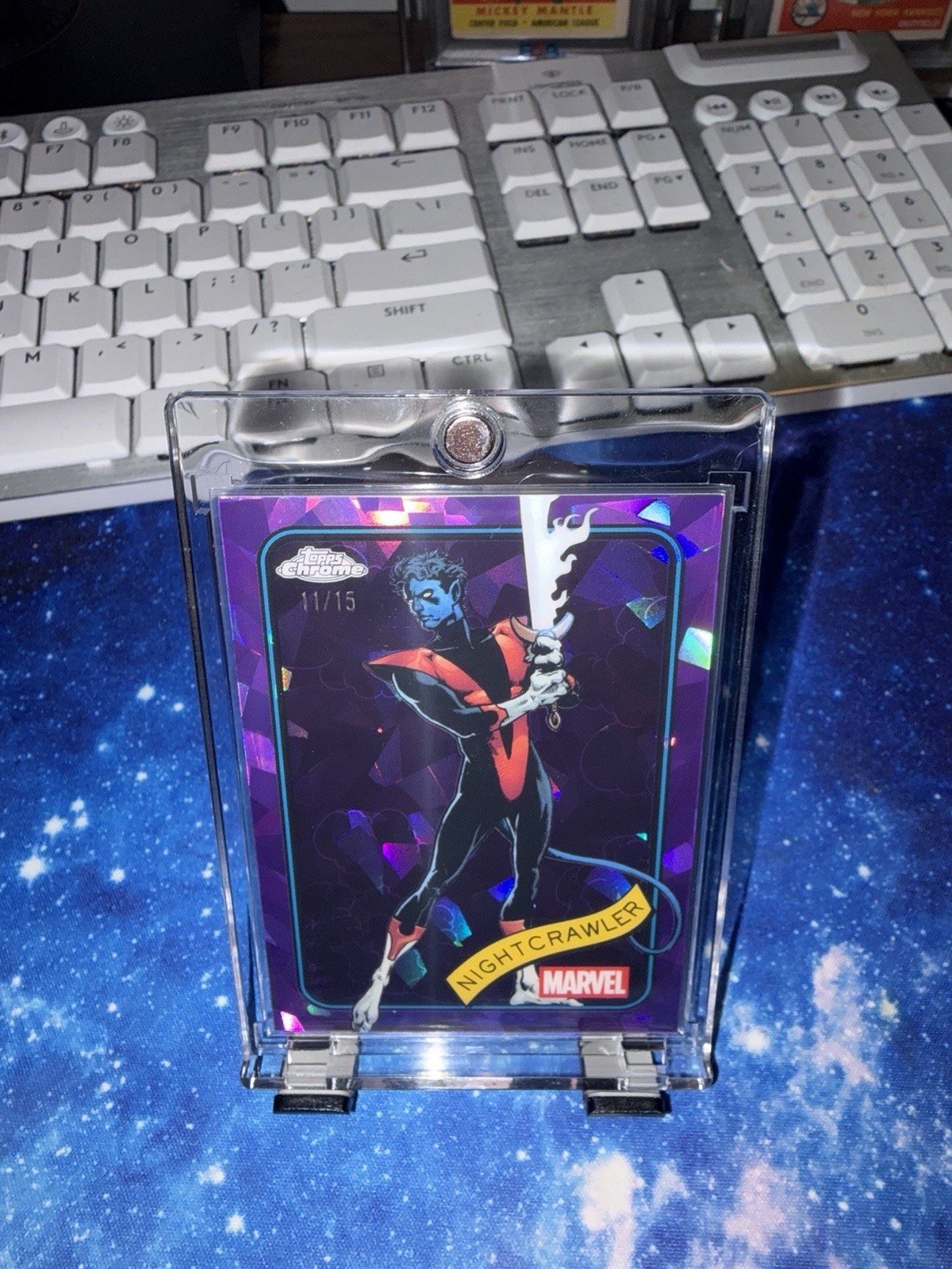 2025 Topps Chrome Marvel Sapphire Nightcrawler Purple Refractor /15 NM 2025 Topps Chrome Marvel Sapphire Nightcrawler Purple Refractor /15 NM