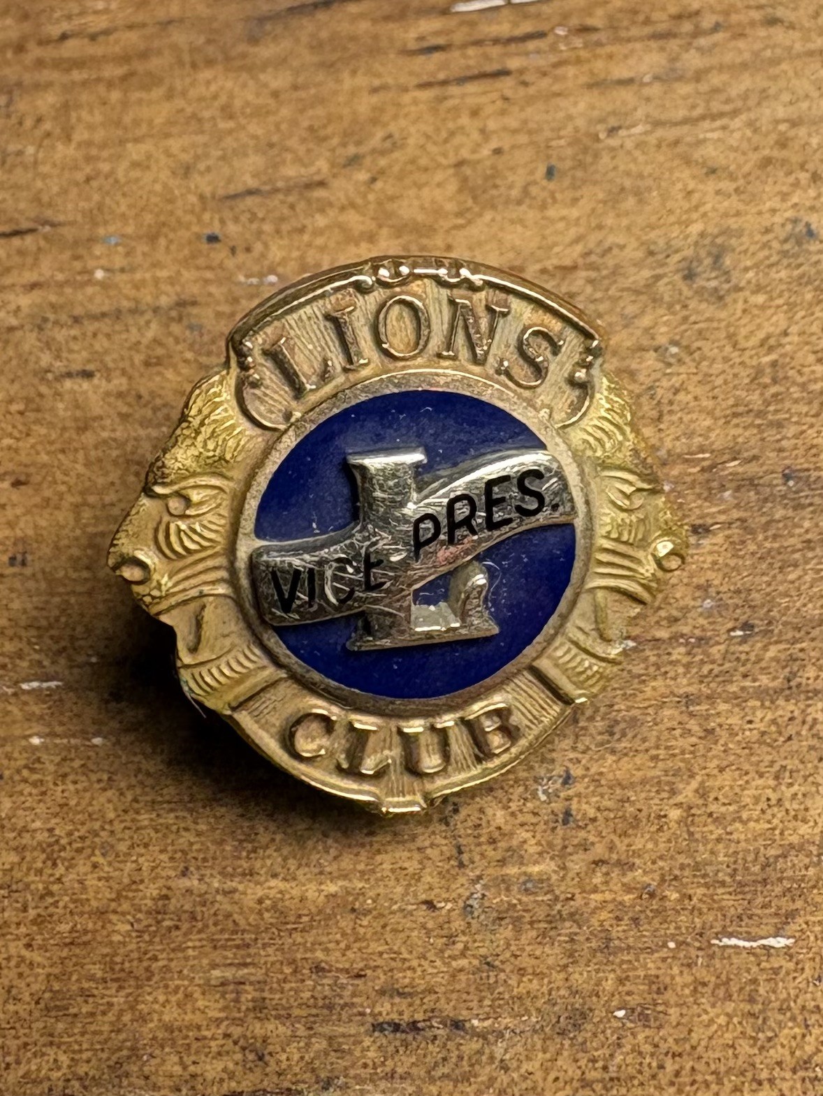 Vintage 10K Yellow Gold LIONS CLUB Vice President Pin Vintage 10K Yellow Gold LIONS CLUB Vice President Pin