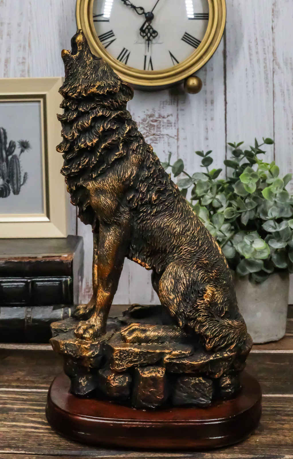 Ebros Howling Wolf Statue 10.5" Tall Alpha Wolf Pack Figurine in Faux Bronze Ebros Howling Wolf Statue 10.5" Tall Alpha Wolf Pack Figurine in Faux Bronze