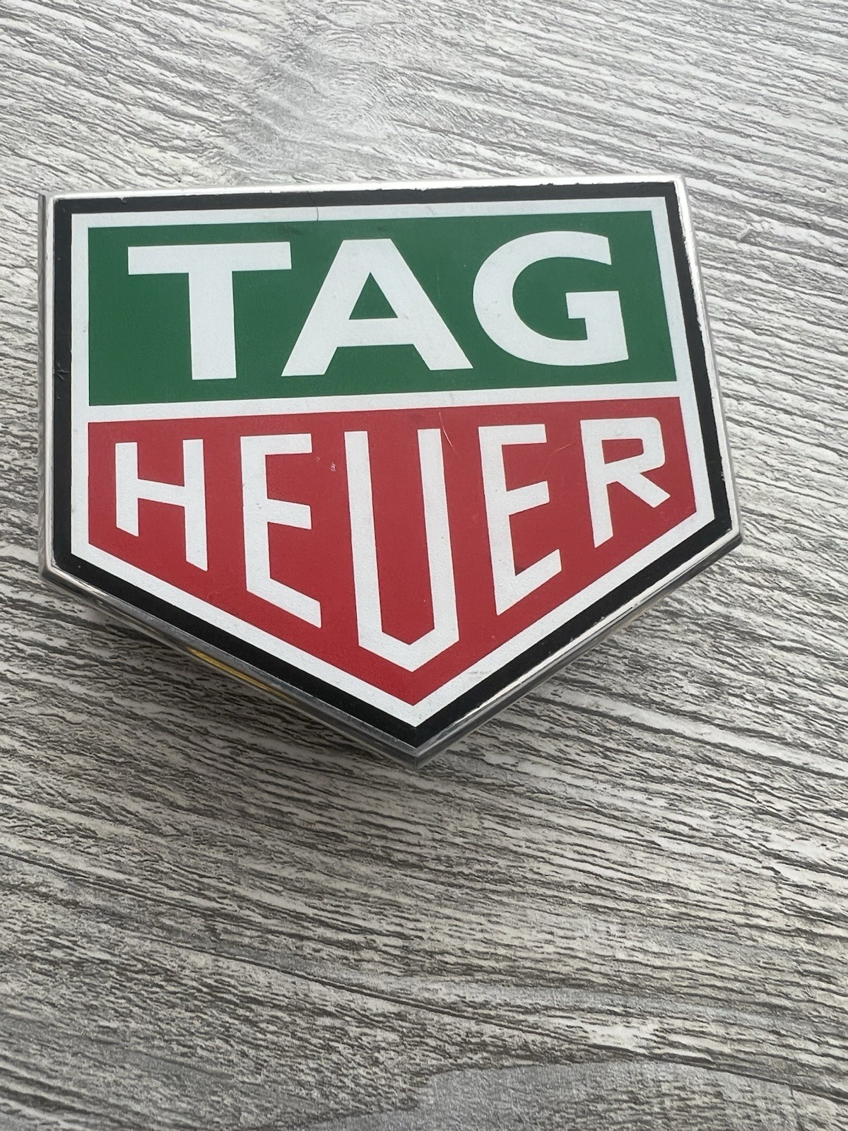 Tag Heuer dealer counter display logo stainless steel Tag Heuer dealer counter display logo stainless steel
