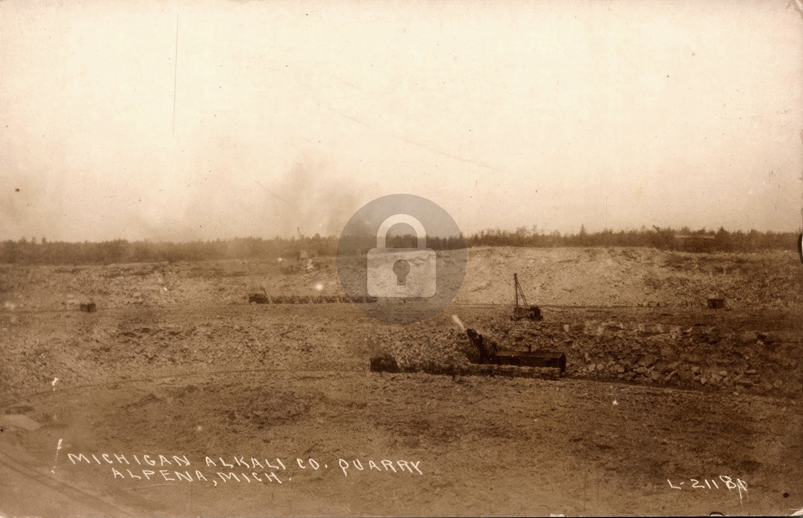 Michigan Alkali Co Quarry RPPC Photo Postcard COPY