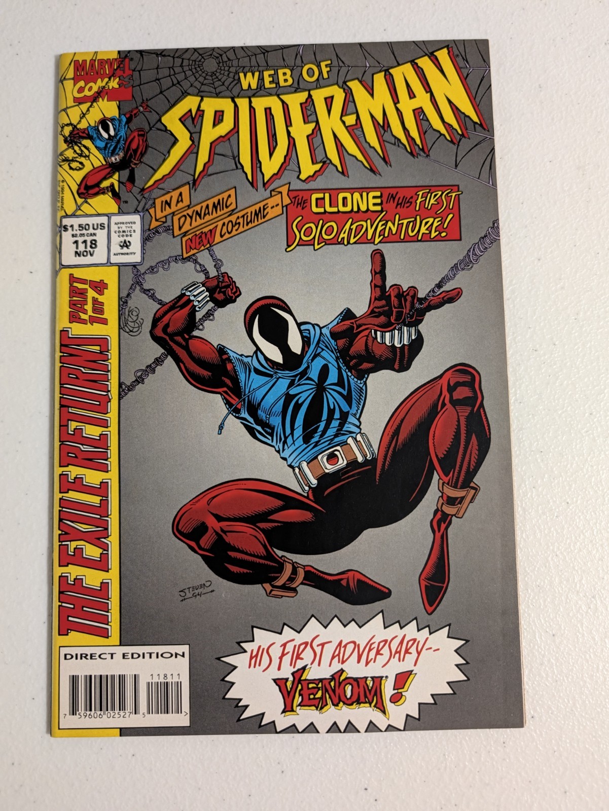 Web of Spider-Man #118 Detached Cover Web of Spider-Man #118 Detached Cover