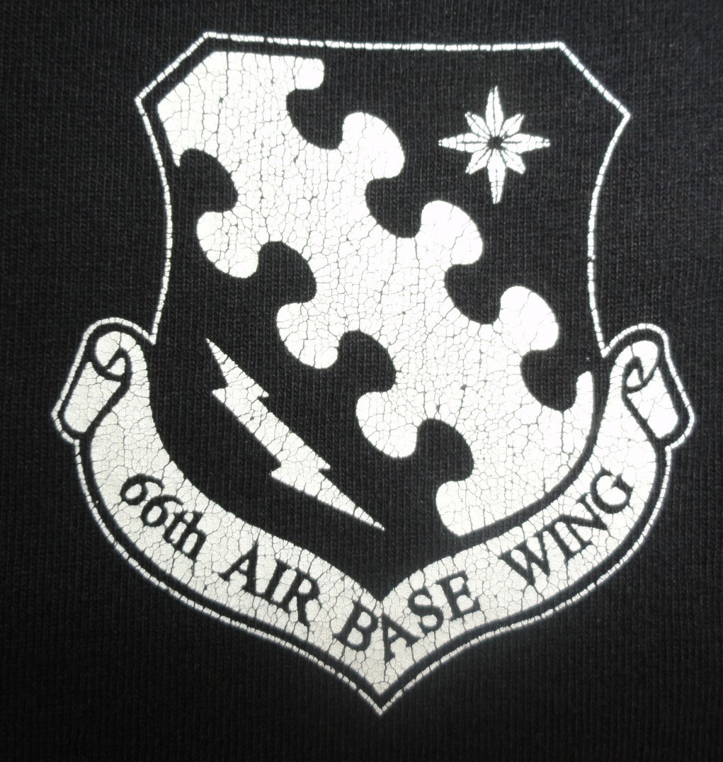 DISCONTINUED USAF AIR FORCE 66TH AIR BASE WING UNIT SHIRT BLACK XL DISCONTINUED USAF AIR FORCE 66TH AIR BASE WING UNIT SHIRT BLACK XL