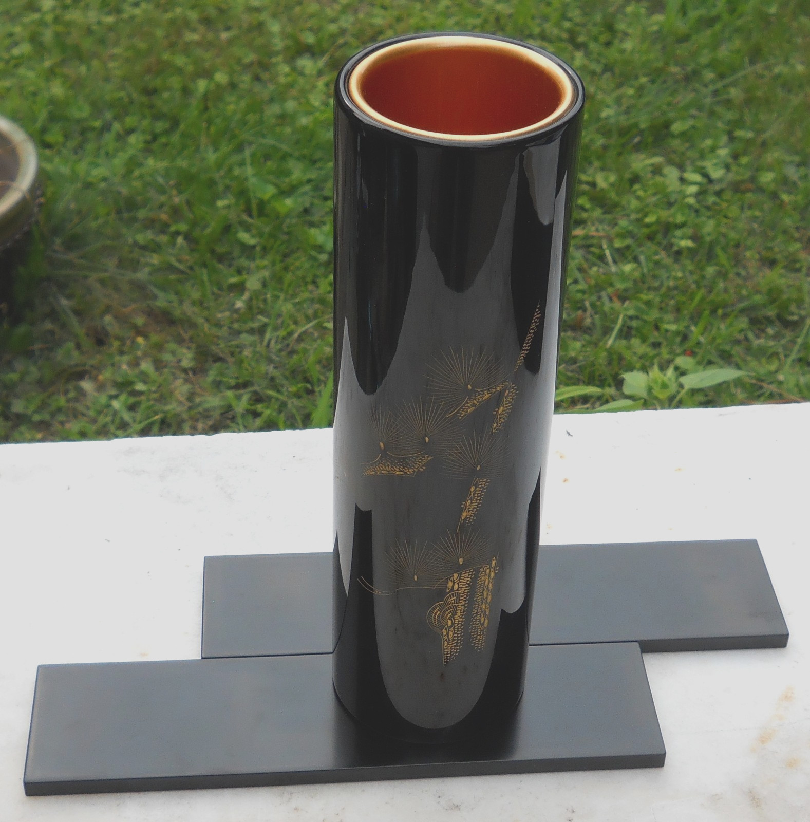 Japanese Wajima Lacquerware Sone Kogei Original Vase w/Box COA * AKIKO SUGIYAMA Japanese Wajima Lacquerware Sone Kogei Original Vase w/Box COA * AKIKO SUGIYAMA