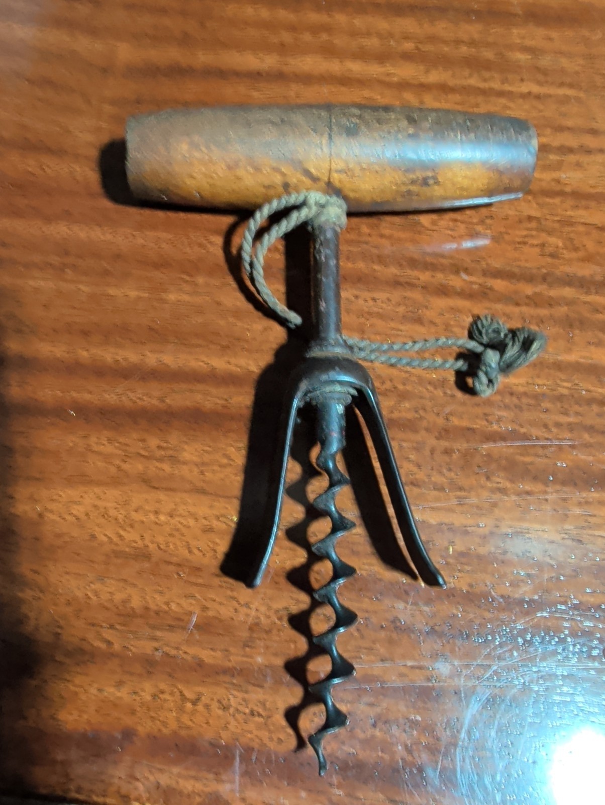 Antique German "Duck Bill" Wood Handle Self Puller Corkscrew Patented In 1897 Antique German "Duck Bill" Wood Handle Self Puller Corkscrew Patented In 1897