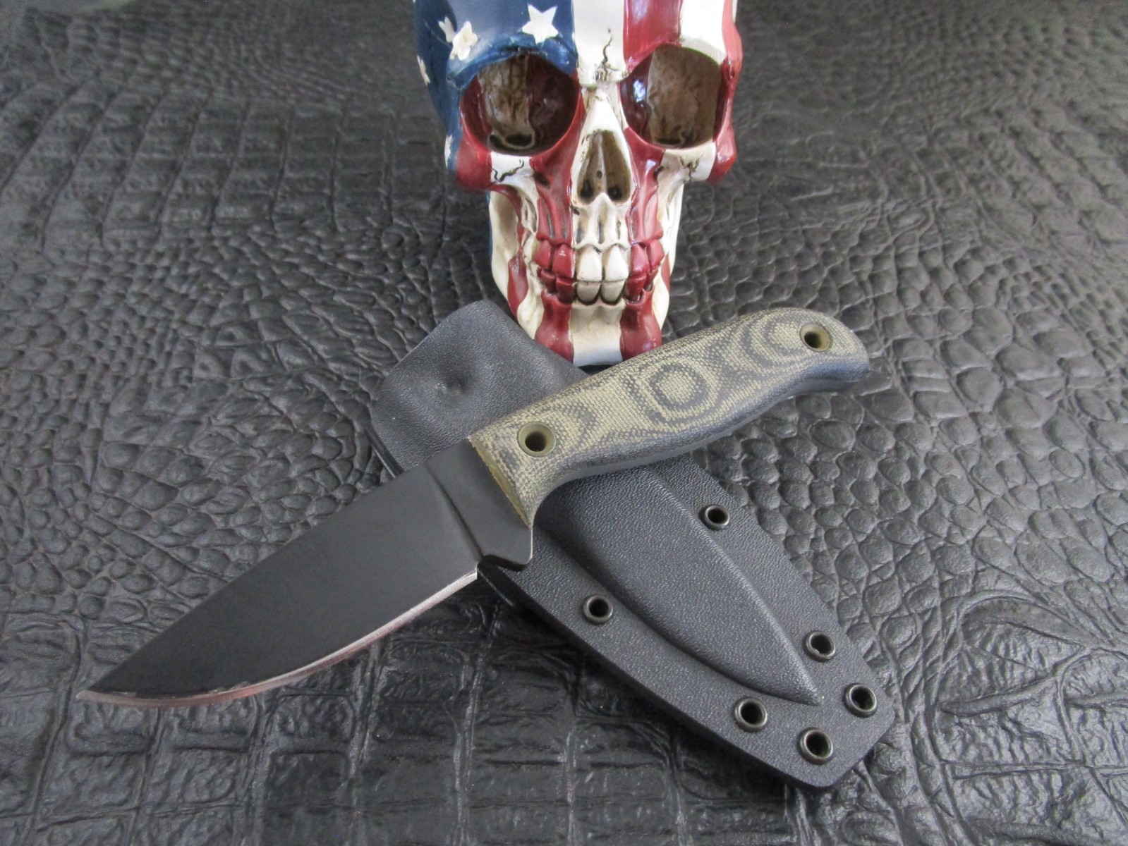 Busse Combat Knives USA RARE Finished "Apprentice Knife" 5160 & Kydex Sheath