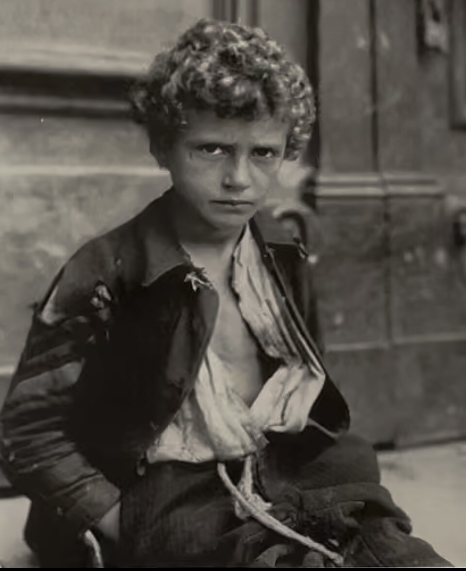 Alfred Stieglitz, 1864-1946, “Venetian Gamin,” Neglected Child NYC, 6x8”