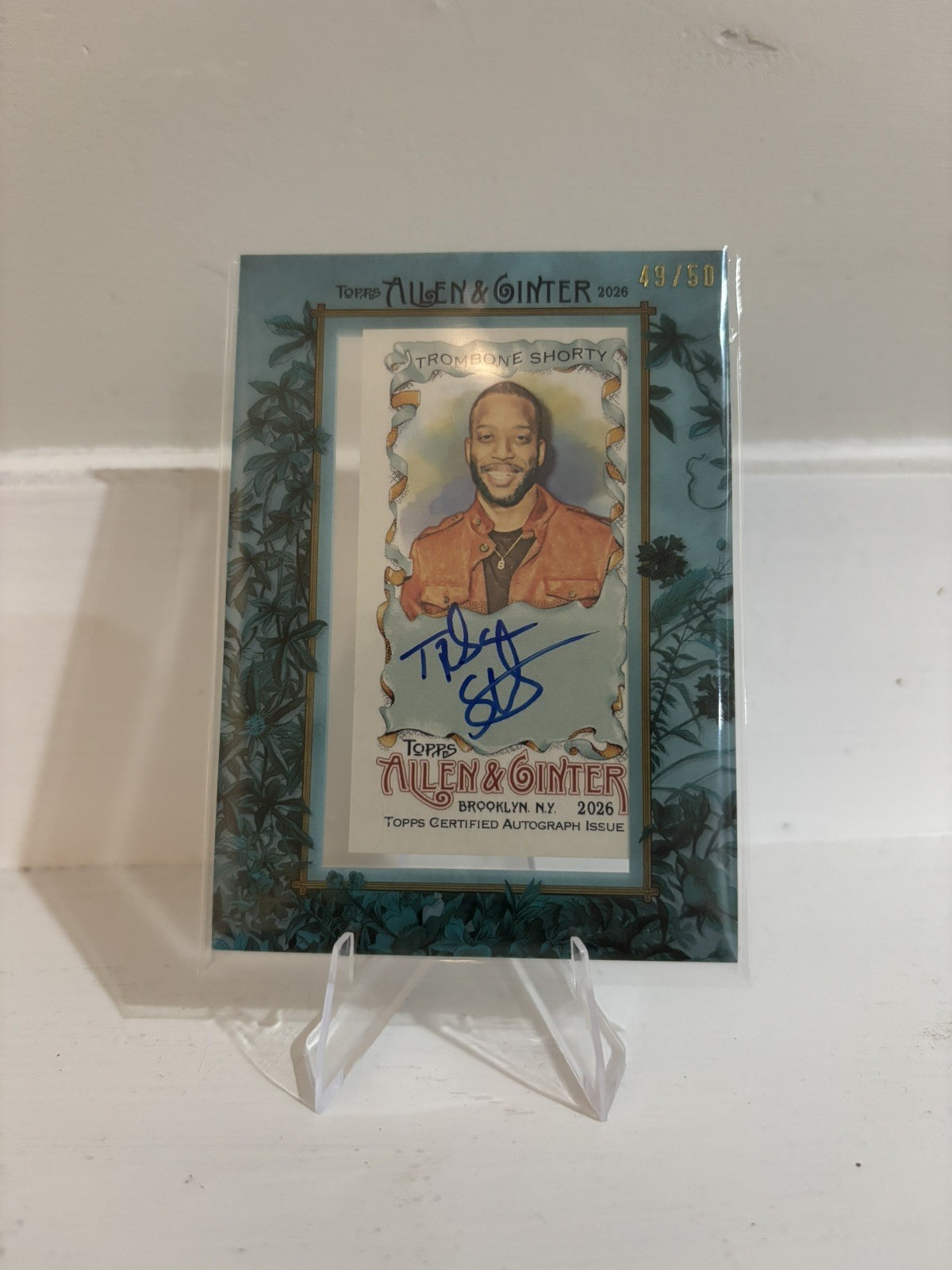 Topps 2026 Allen & Ginter Trombone Shorty Auto MA-TS World's Champions 49/50 Topps 2026 Allen & Ginter Trombone Shorty Auto MA-TS World's Champions 49/50