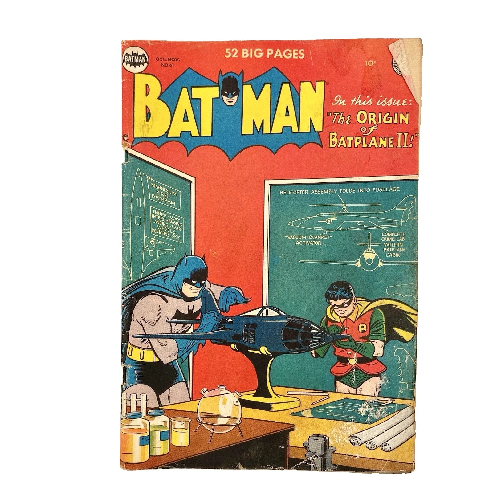 Batman #61 DC 1950 Batplane II Origin Penguin Golden Age Key Complete Batman #61 DC 1950 Batplane II Origin Penguin Golden Age Key Complete