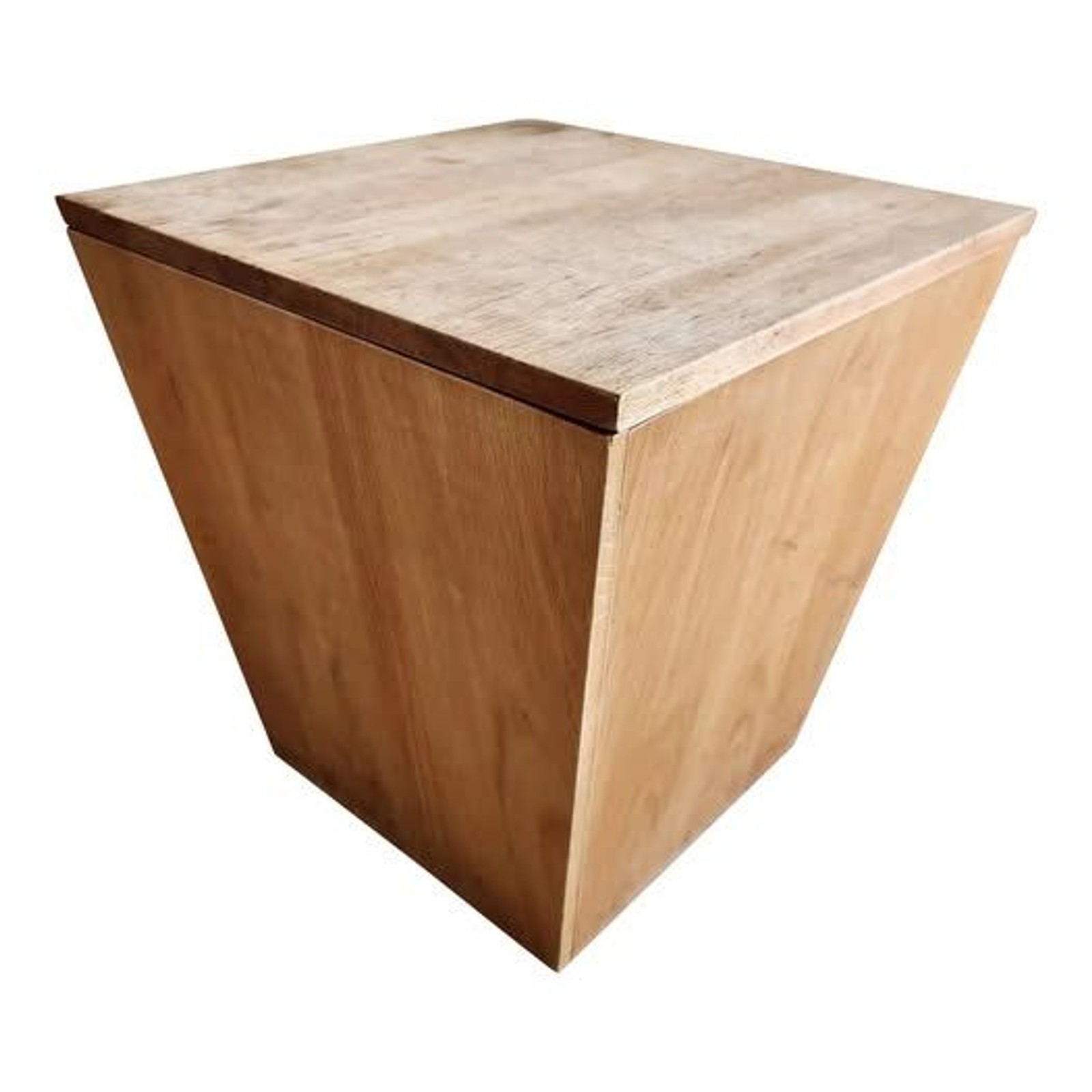 Rustic Pyramid-Shaped Wooden Chest
