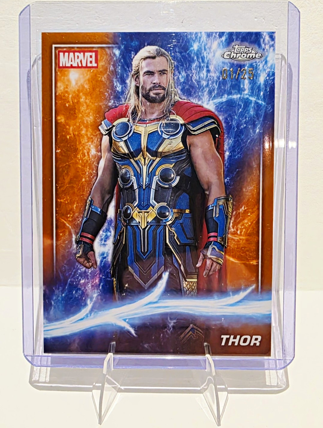Topps 2025 Marvel Chrome Phase Four THOR #134 01/25 Serial ALPHA Topps 2025 Marvel Chrome Phase Four THOR #134 01/25 Serial ALPHA