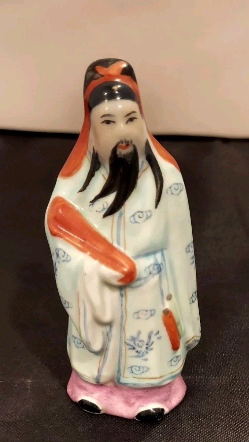 Vintage Chinese Porcelain Lu Xing Figurine God of Prosperity
