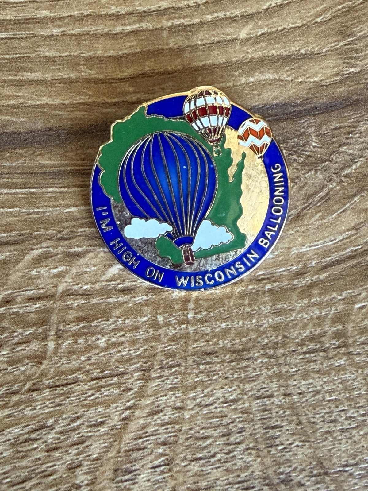 Vintage I'm High On Wisconsin Ballooning Pin Excellent Condition Vintage I'm High On Wisconsin Ballooning Pin Excellent Condition