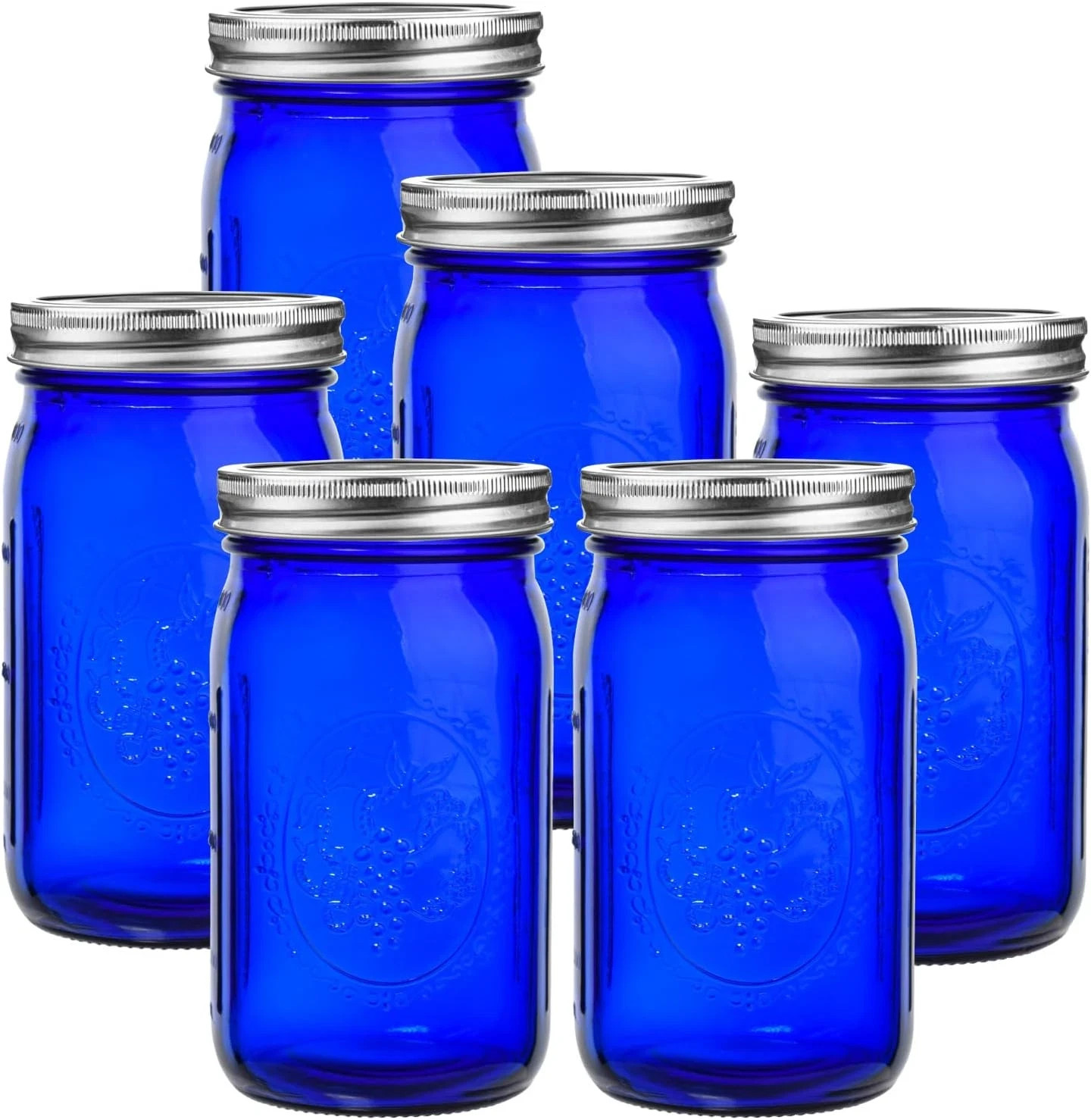 Share Blue Mason Jars Wide Mouth,6 Pack Cobalt Blue Colored Mason Jars 32 Oz Can Share Blue Mason Jars Wide Mouth,6 Pack Cobalt Blue Colored Mason Jars 32 Oz Can