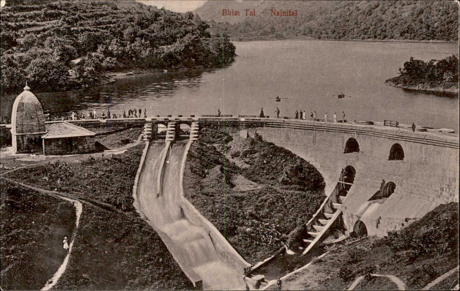 Bhimtal Nainital India Victoria Dam c1900-20s Vintage Postcard