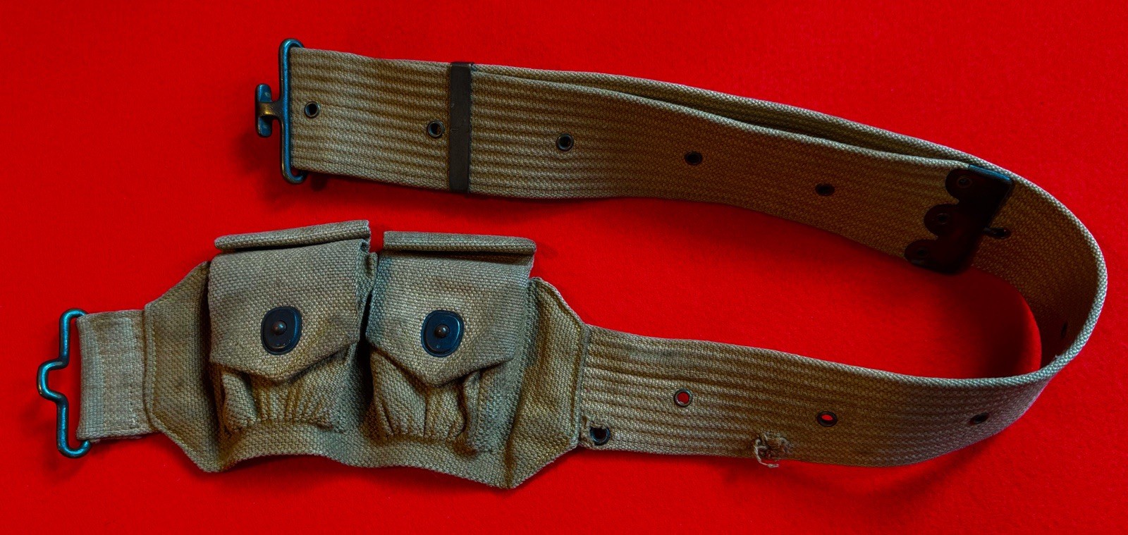 Rare Original Unknown Type WW1 U.S. Rifle Cartridge Garrison Belt Red Book P.95