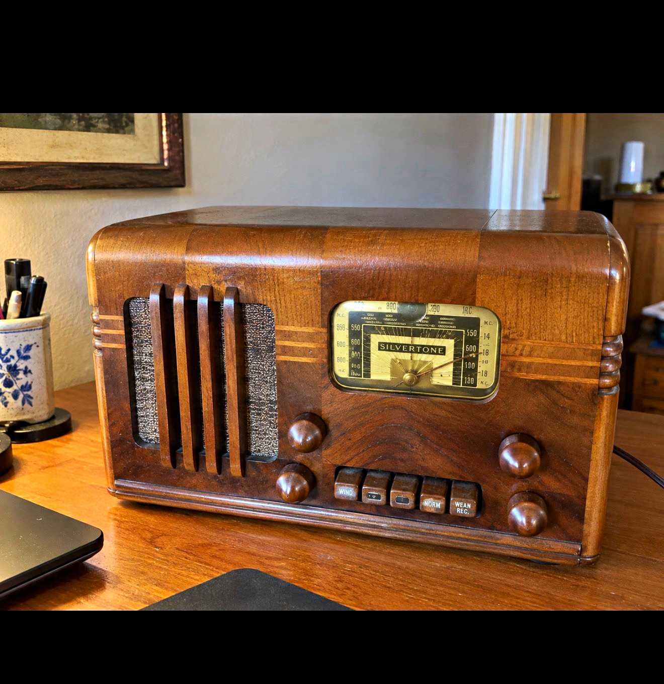 Silvertone Model 6200/6206C Vintage Wooden Tabletop Tube Radio Restored Works Silvertone Model 6200/6206C Vintage Wooden Tabletop Tube Radio Restored Works